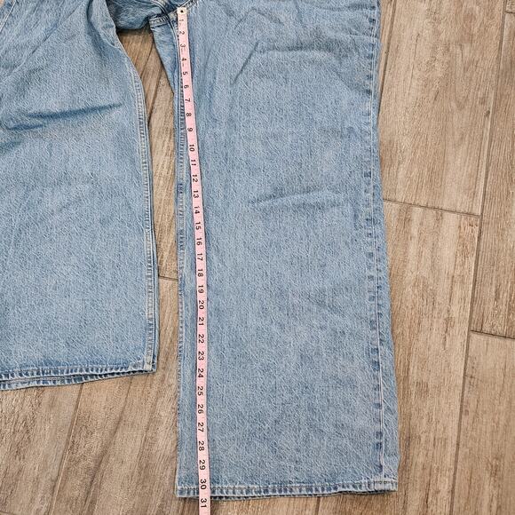 Abercrombie & Fitch Wide Leg High Rise Jeans Size 32 Curve Love Light Wash Denim - Picture 5 of 11